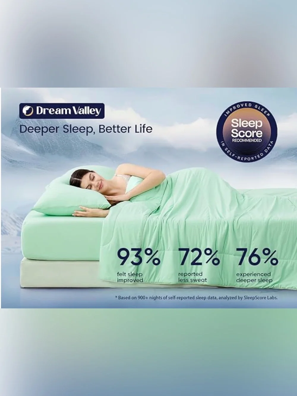 Dream Valley Outlast Cooling Comforter King Mint Macaron 106